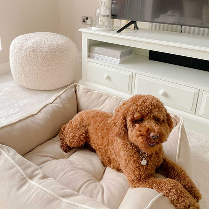 Box Bed For Dogs in Savanna Oatmeal by Lords & Labradors